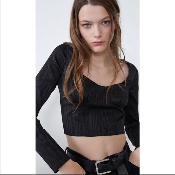 Zara sweetheart cropped top size L - Picture 1 of 7